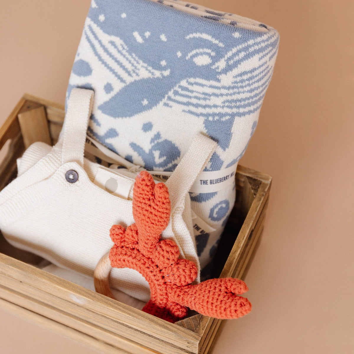 The Blueberry Hill - Blanket Nautical Summer Ocean Organic Cotton Baby Gift