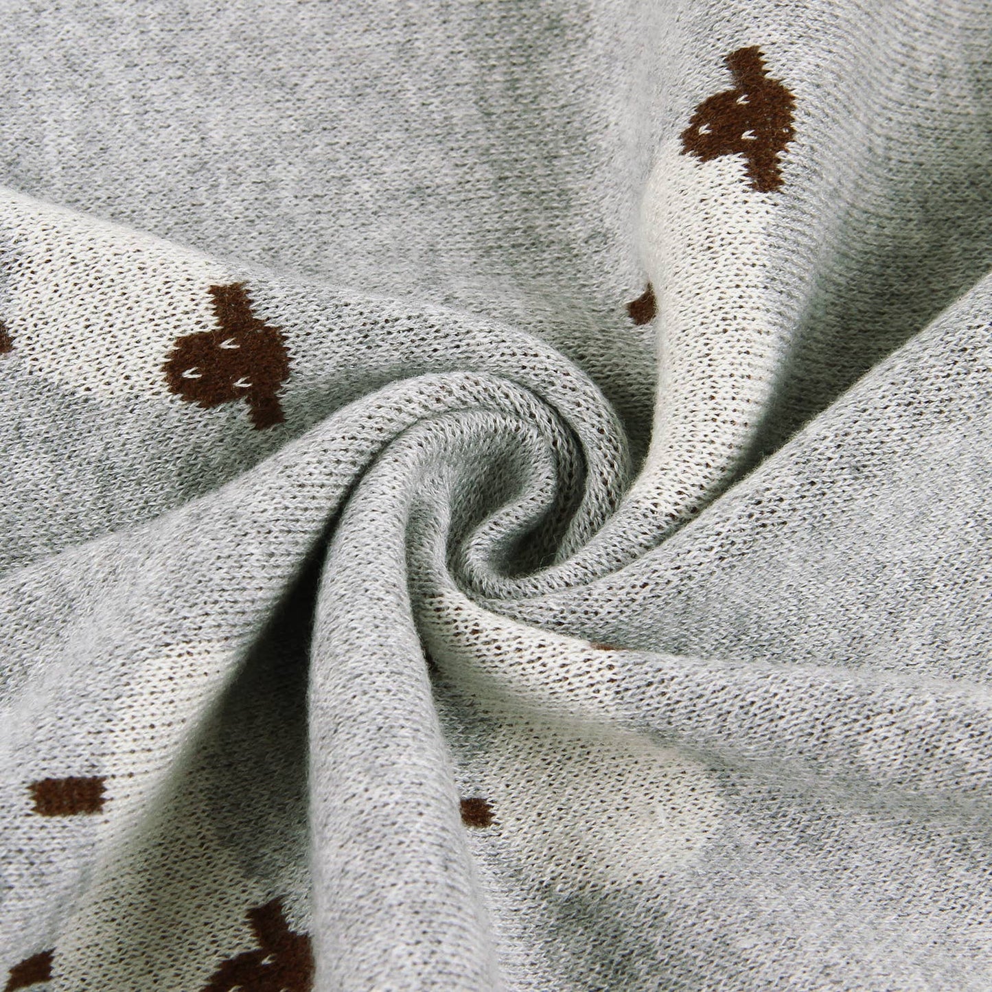 Bleu La La - 100% Luxury Cotton Swaddle Receiving Baby Blanket - Sheep: Taupe