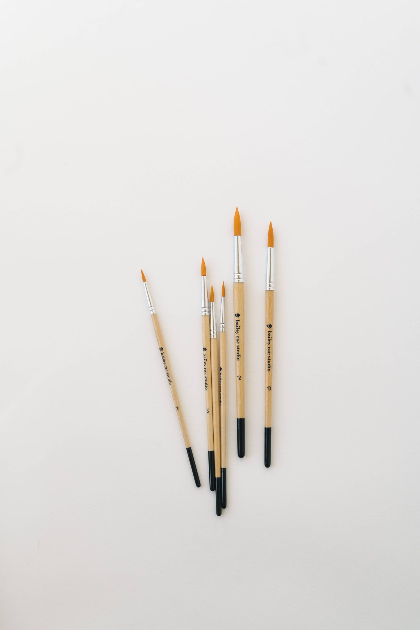 Bailey Rae Studio - Round Tip Watercolor Brush Set -- 6 piece