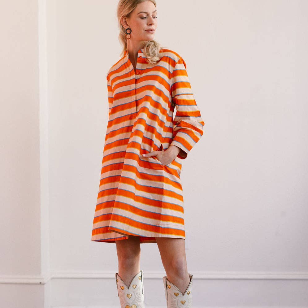 Hidalgo Stripe Milly Dress: L