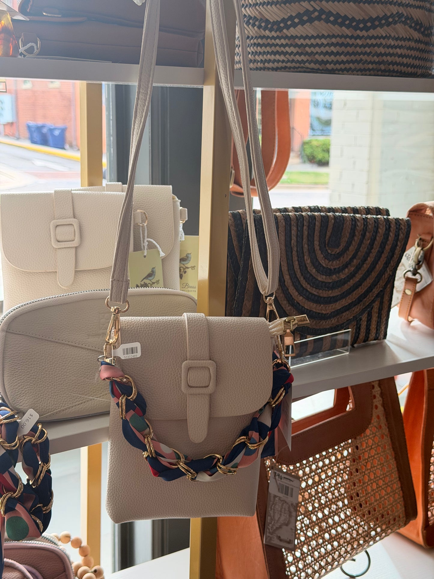 Crossbody - Cream (Microfiber Leather)