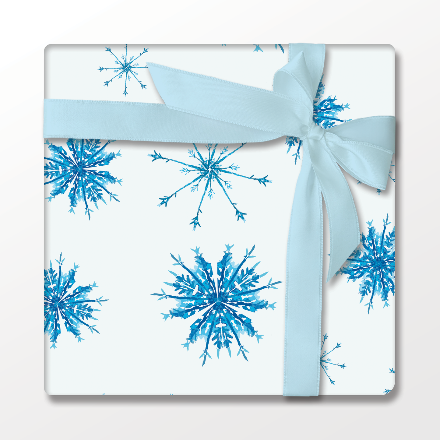 Ballard & Prescott - Blue Snowflake Wrapping Paper - Christmas Gift Wrap