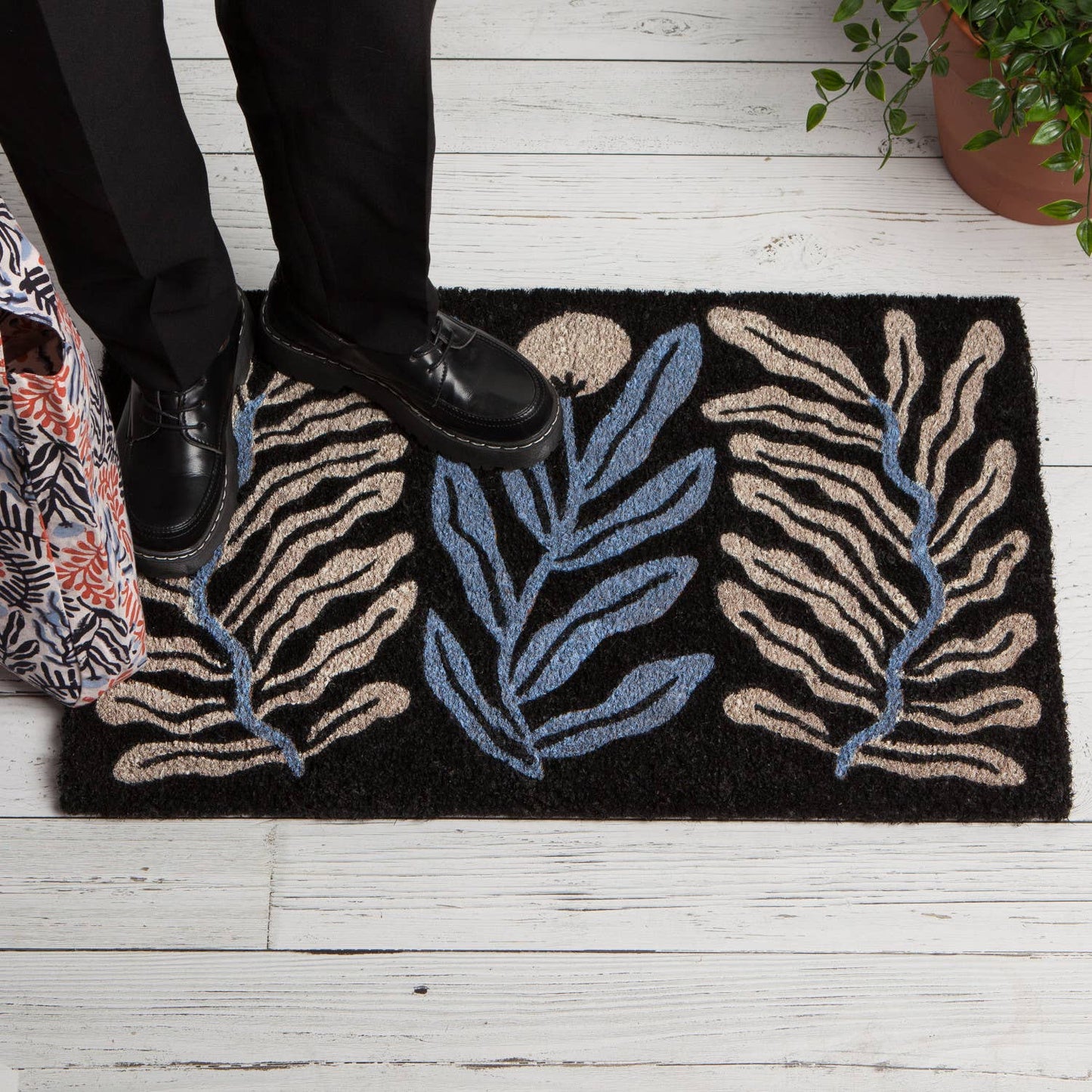 Danica Studio - Danica Studio Entwine Fiber Printed Doormat, 18 x 30 in