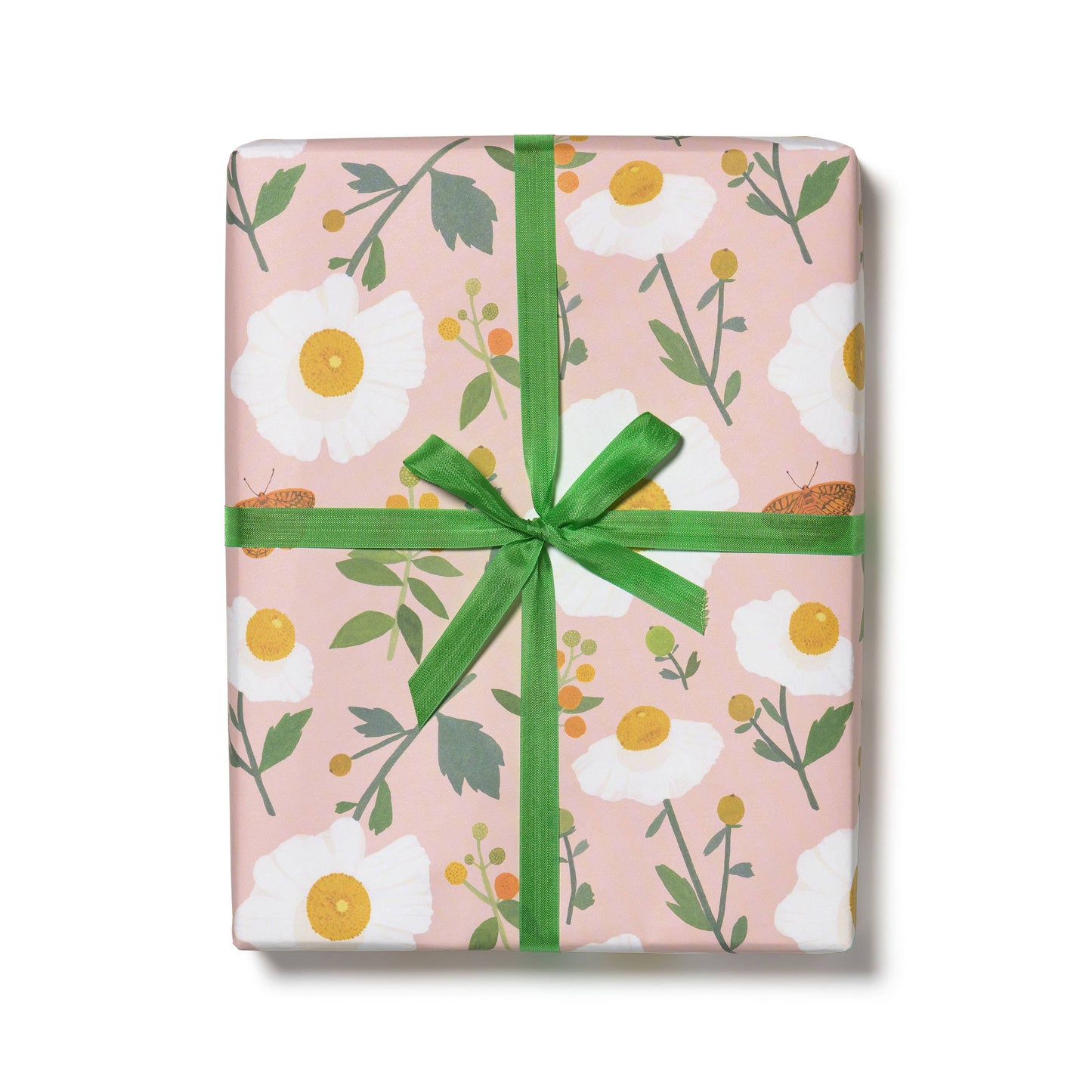 Red Cap Cards - White Poppies wrapping paper