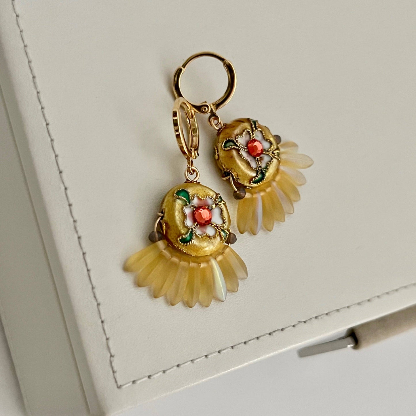 Sandrine France Studio - Flora Earrings: Marigold