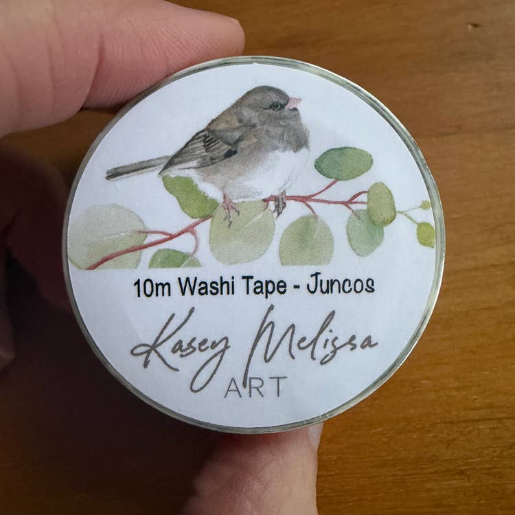 Kasey Melissa Art - Washi Tape / Junco Birds and Butterflies