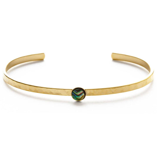 Amano Studio - 5mm Abalone Hammered Cuff Bracelet