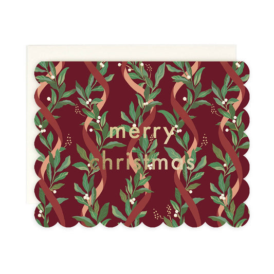 Amy Heitman - Ribbon Laurel Christmas Scallop