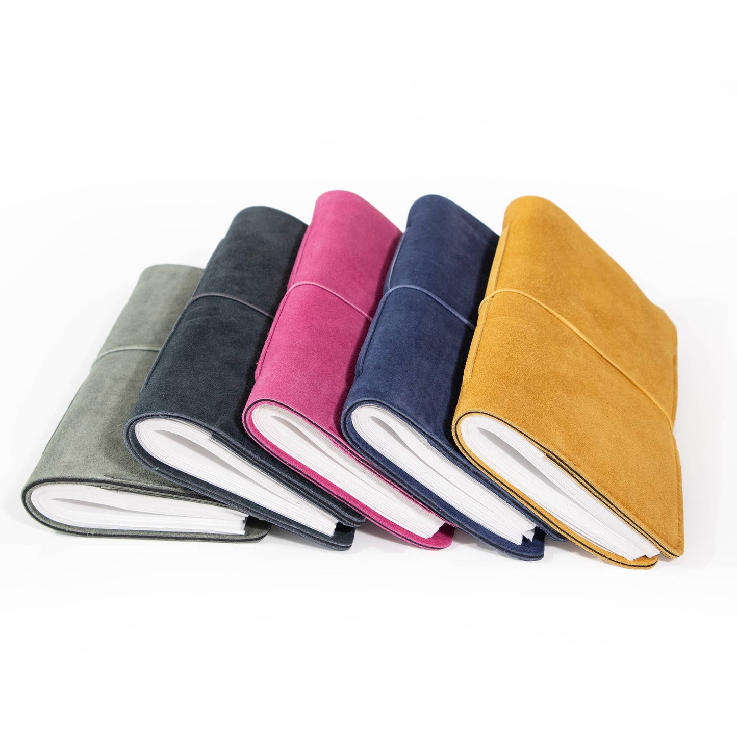 Andaluca - Teal Grey Suede Journal W/ Organic Cotton Paper:  Small