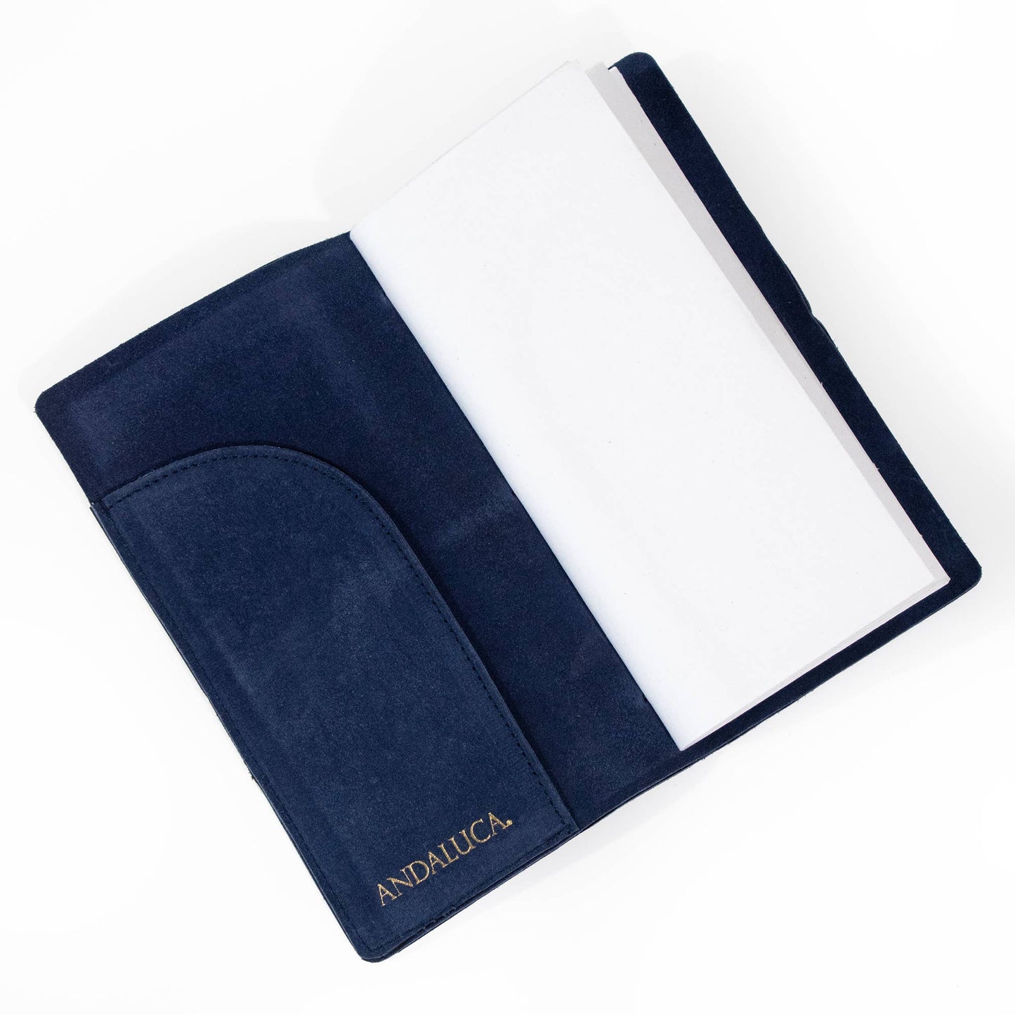 Andaluca - Royal Blue Suede Journal W/ Organic Cotton Paper:  Small