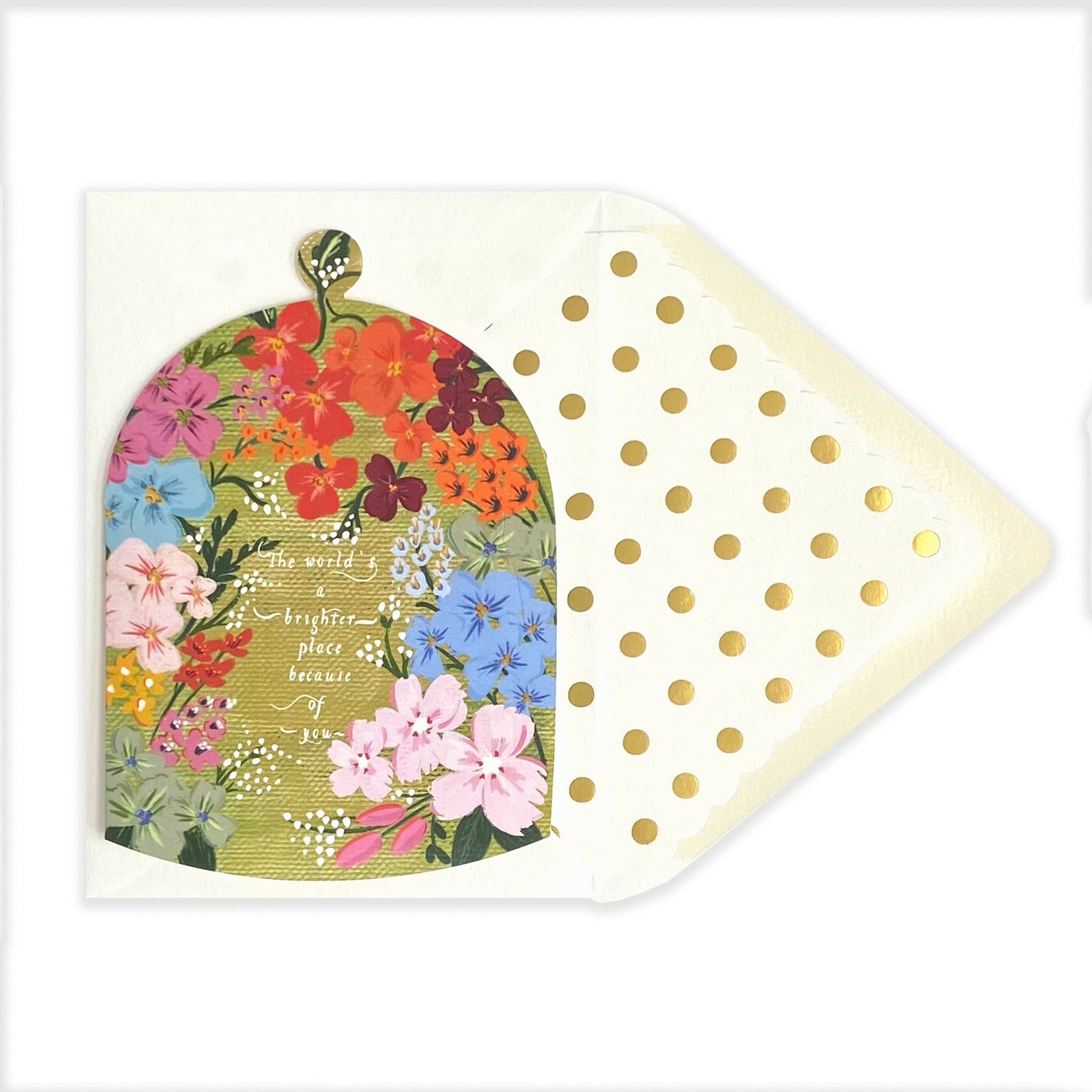 The First Snow - The World's a Brighter Place Thinking of You Greeting Card