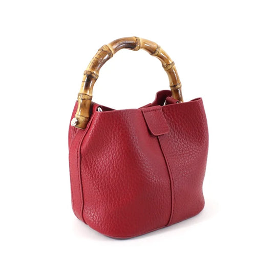 Bamboo Handle - Red (Microfiber Leather)