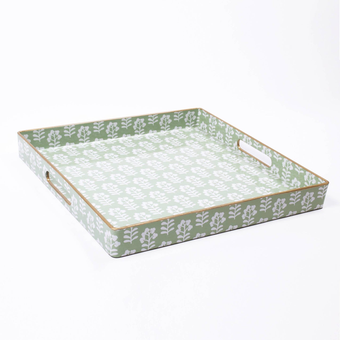 8 Oak Lane - Sage Floral Square Tray