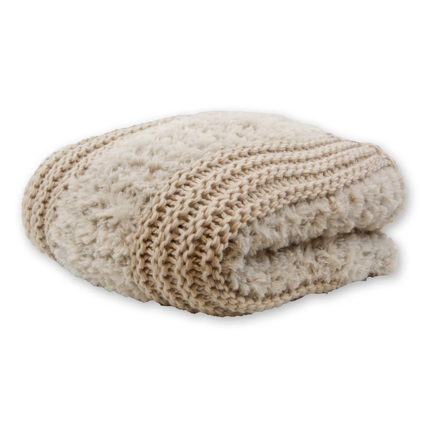 Throw/Blanket - Plush Knit 50x60": Camel