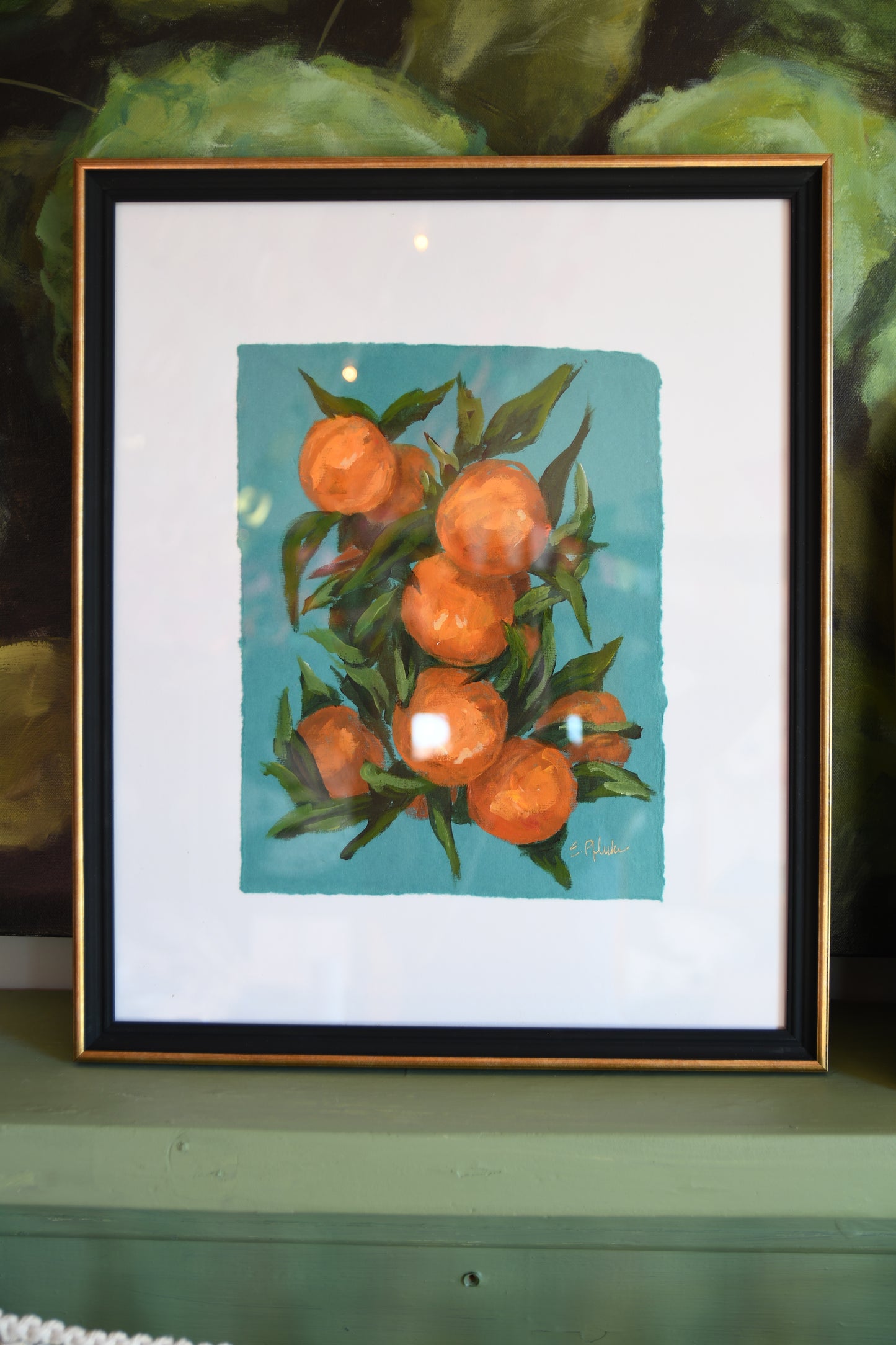 Oranges on Handmade Paper