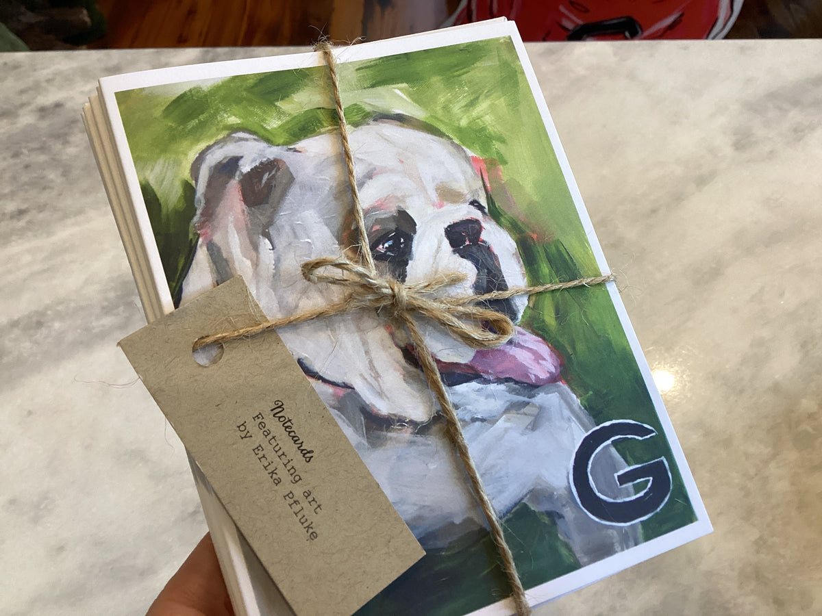 GA Bulldog Notecard Set