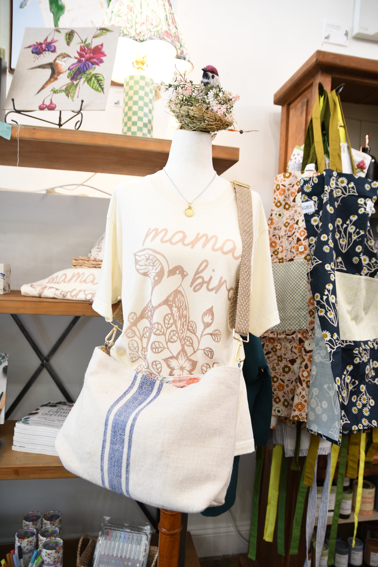 Peach Closet - Mama Bird Tee: Small (4-8) / Natural