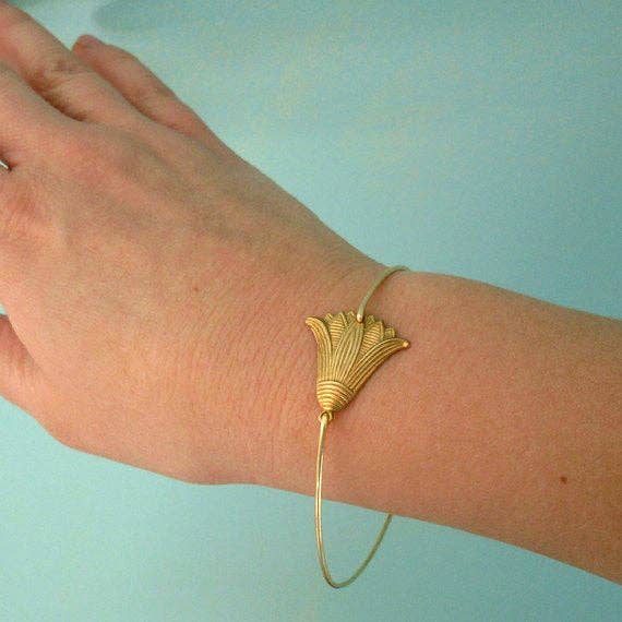 Frosted Willow - Tulip Bangle Bracelet
