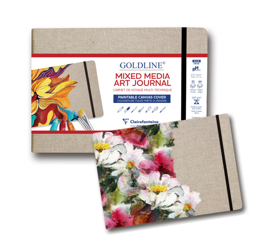 Exaclair - Clairefontaine Goldline Mixed Media Art Journal - 3 Sizes