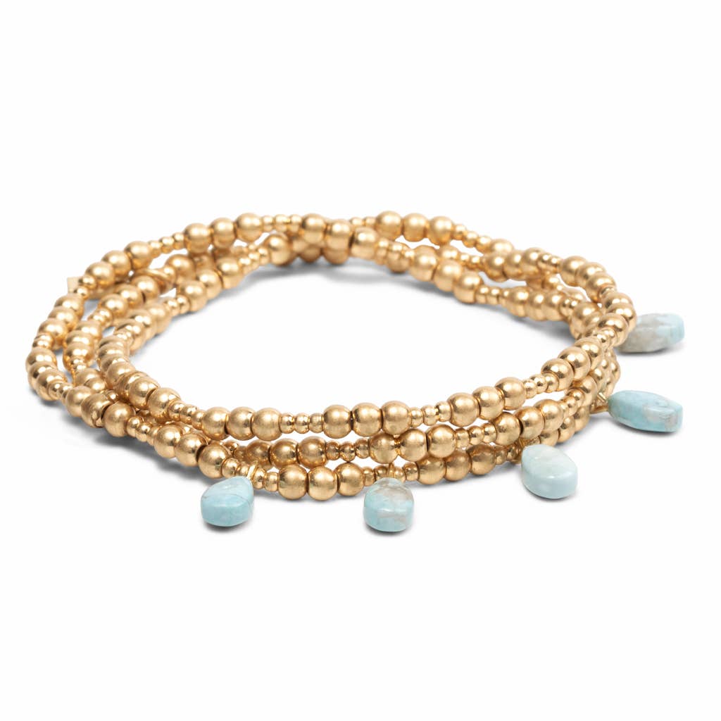 Scout Curated Wears - Metal Wrap - Timeless/Blue Howlite/Gold