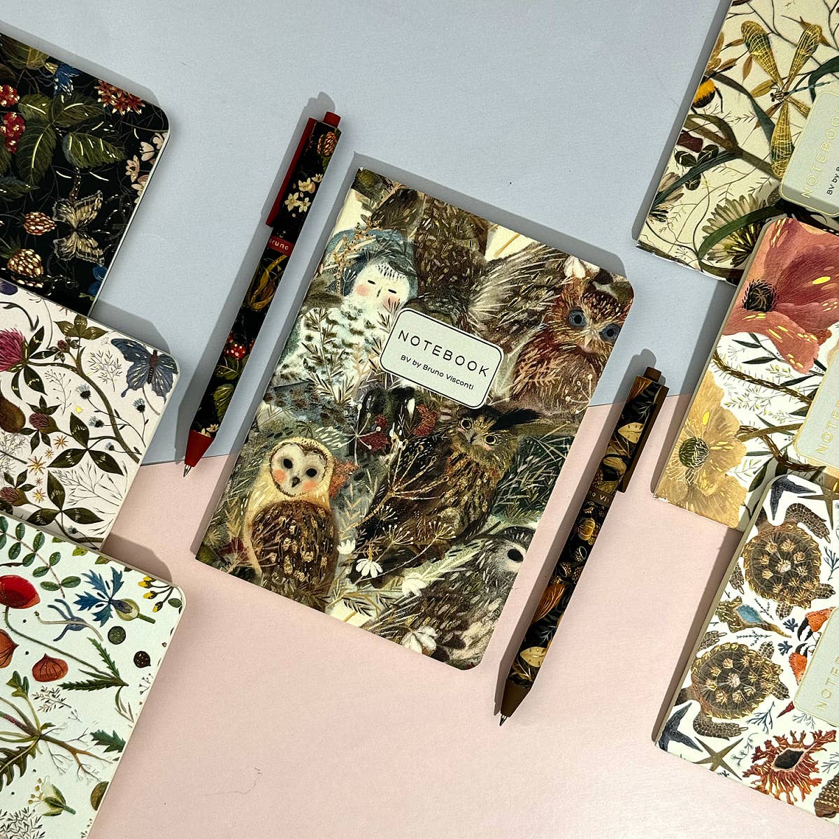 BV by Bruno Visconti - Small Notebook  Owls 