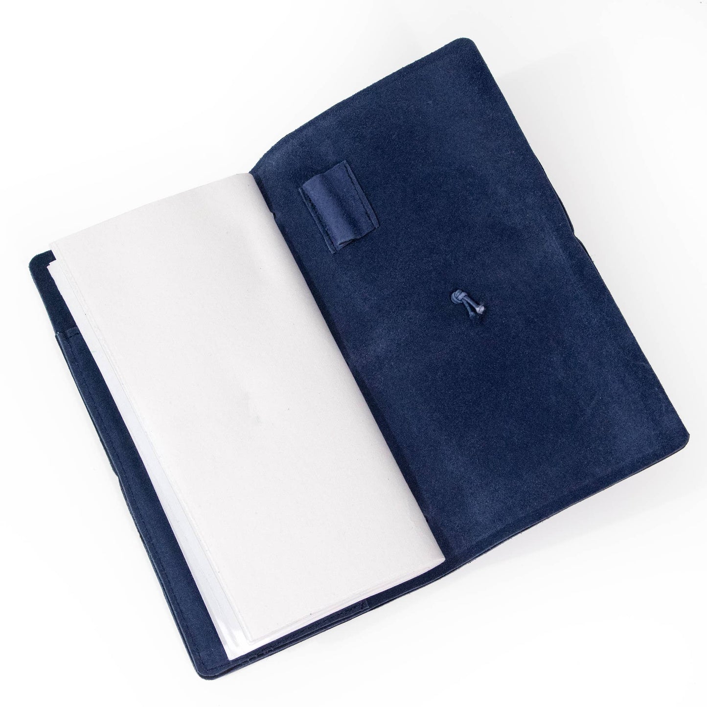 Andaluca - Royal Blue Suede Journal W/ Organic Cotton Paper:  Small