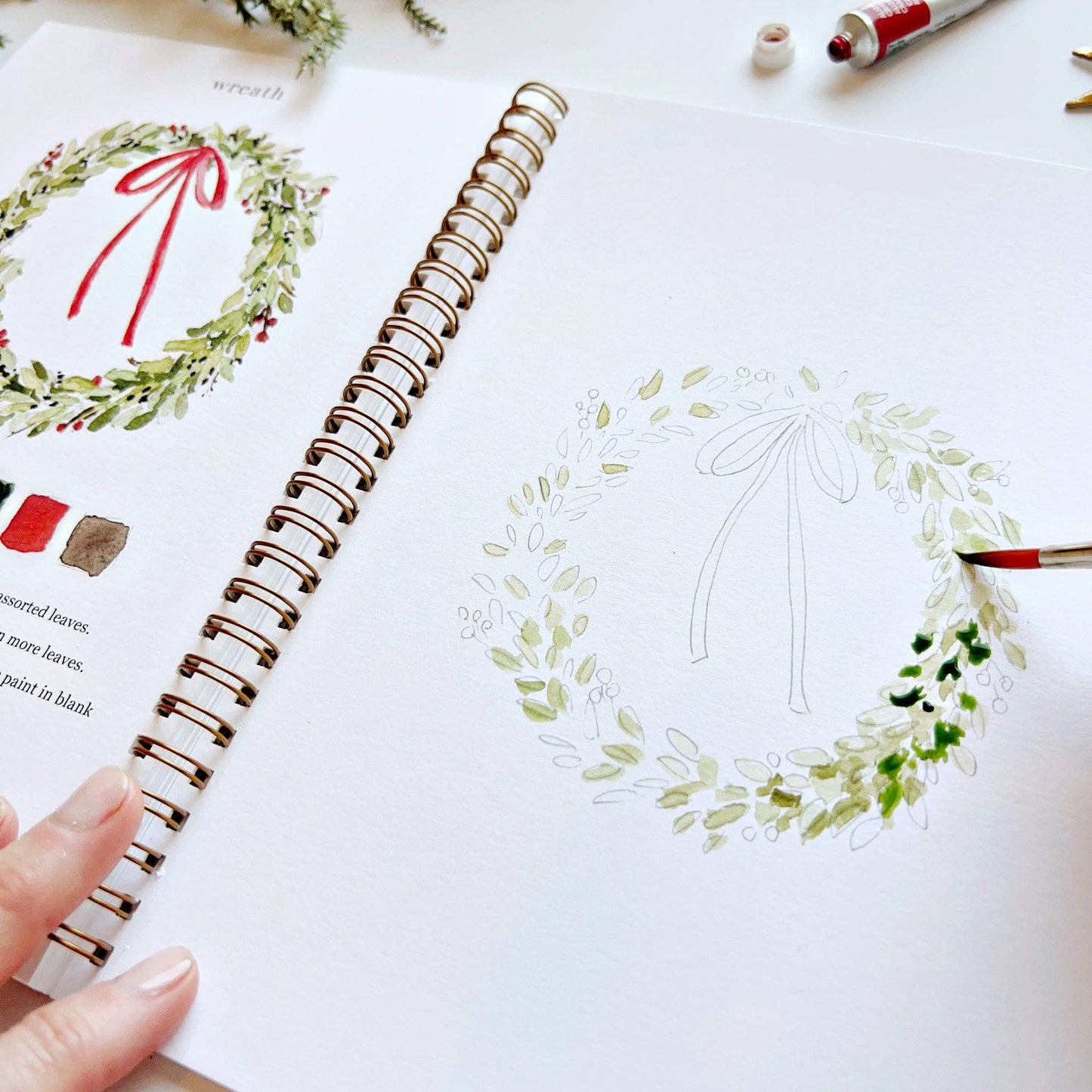 emily lex studio - Christmas watercolor workbook