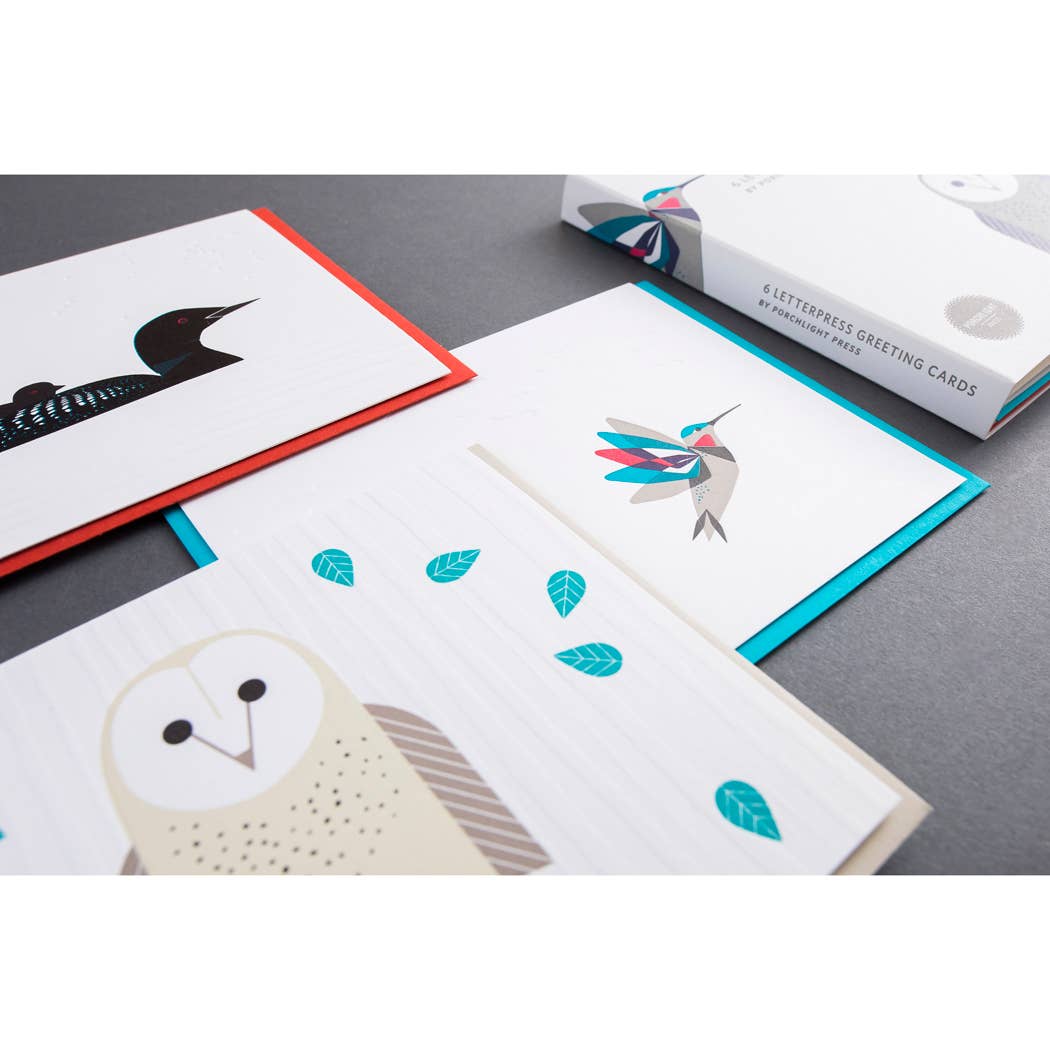 Modern Birds Folder Set - Assorted Set of 6