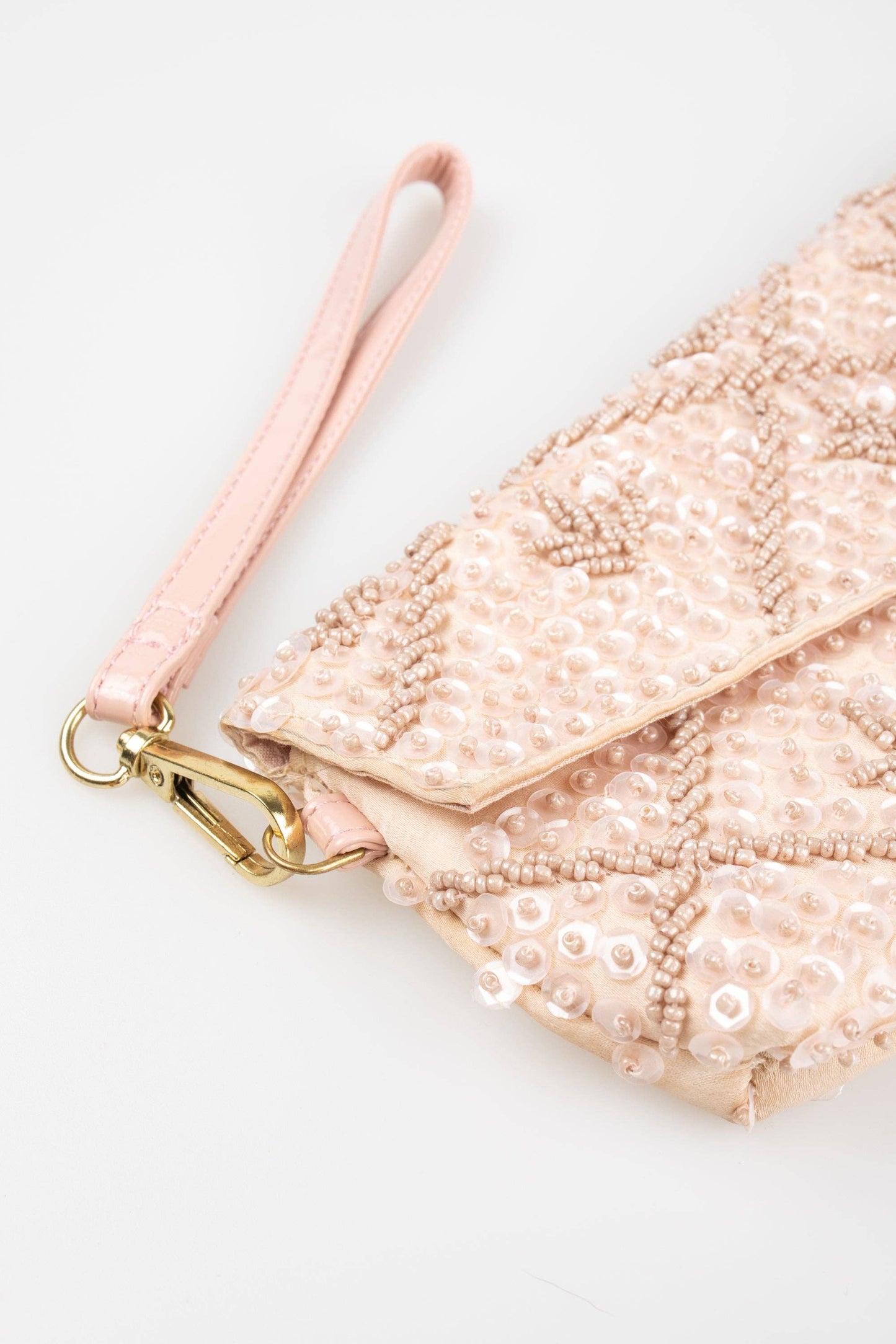 Violet & Brooks - Lila Sequin Clutch: Blush