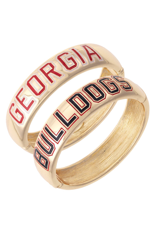Canvas Style - Georgia Bulldogs Polished Metal Hinge Bangle
