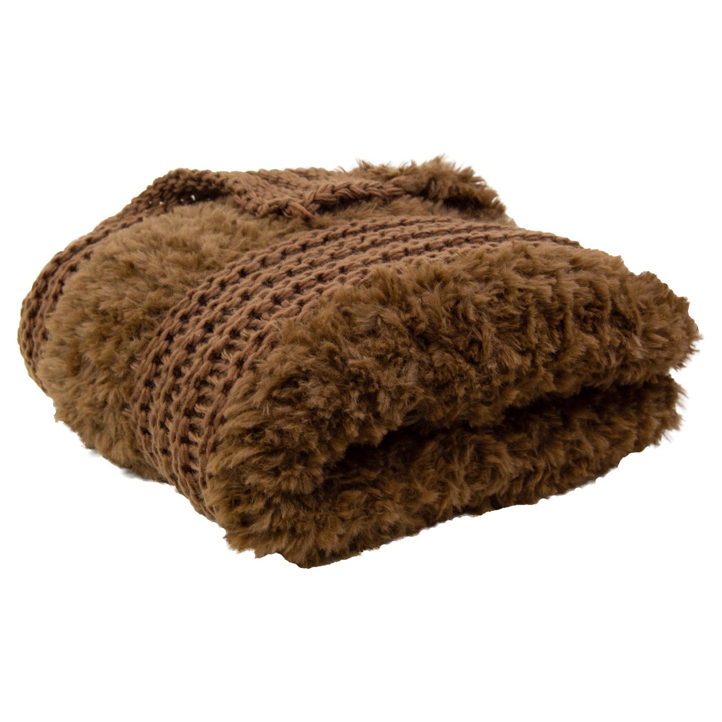 Throw/Blanket - Plush Knit 50x60": Camel