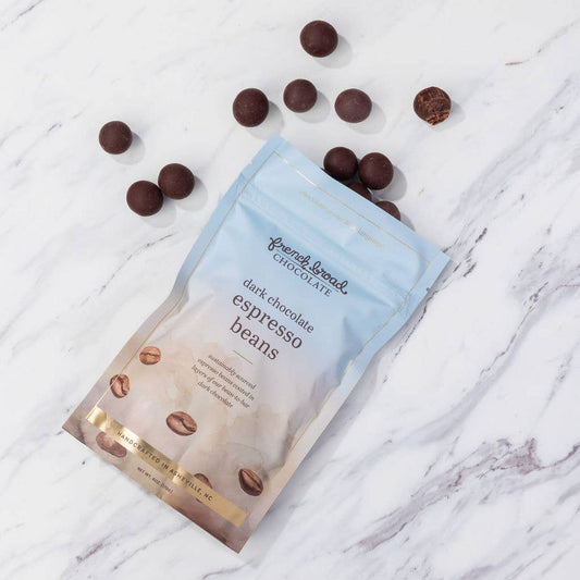 French Broad Chocolate - Dark Chocolate-Covered Espresso Beans - 6oz