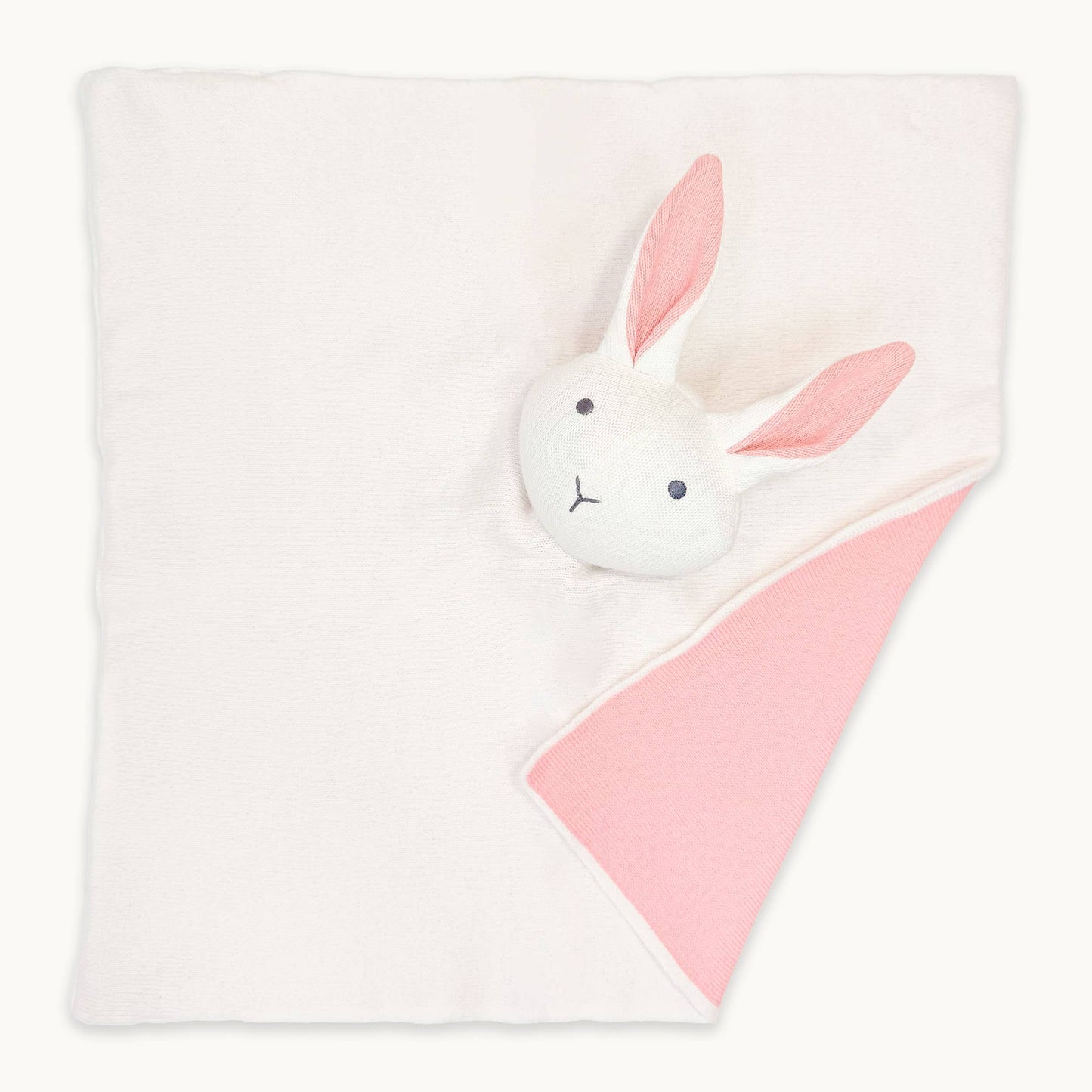 Viverano Organics - Bunny -Organic Baby Lovey Security Knit Blanket Cuddle Cloth