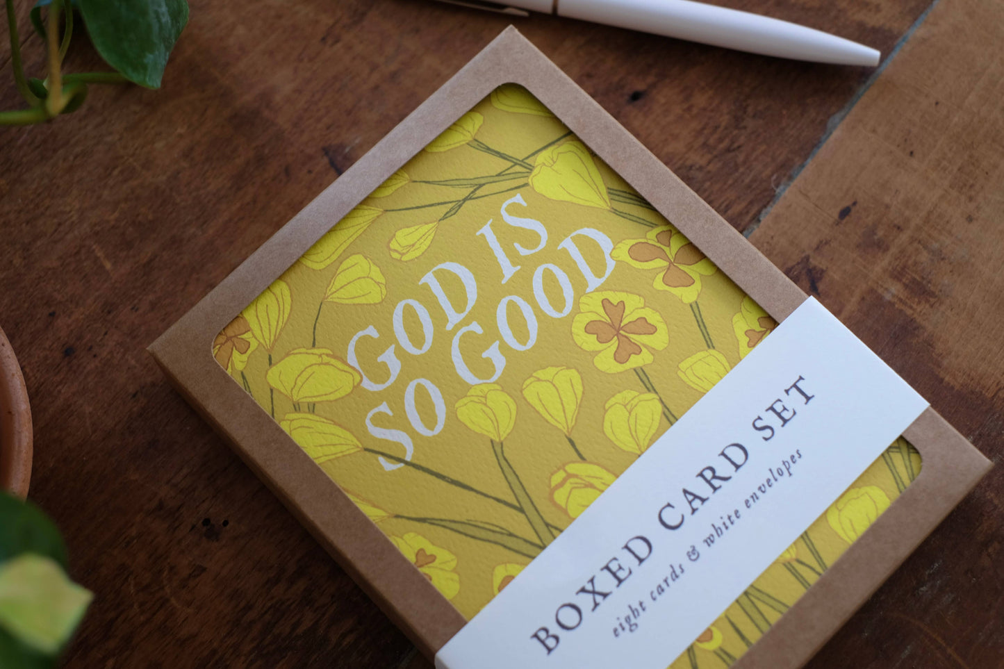 annalisa v. sawtell - God Is So Good | Yellow Poppies | Boxed Card Set of 8 | A2