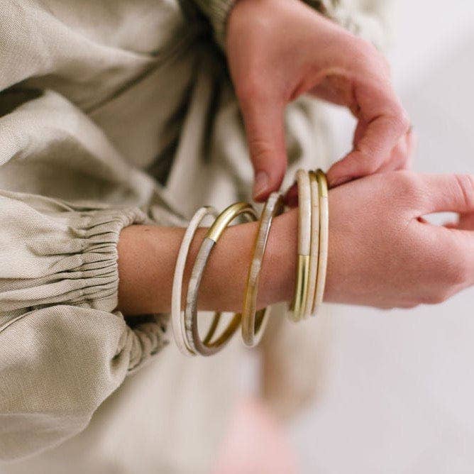 Sunshine Tienda - Metallic Gold Mix Bangle Set