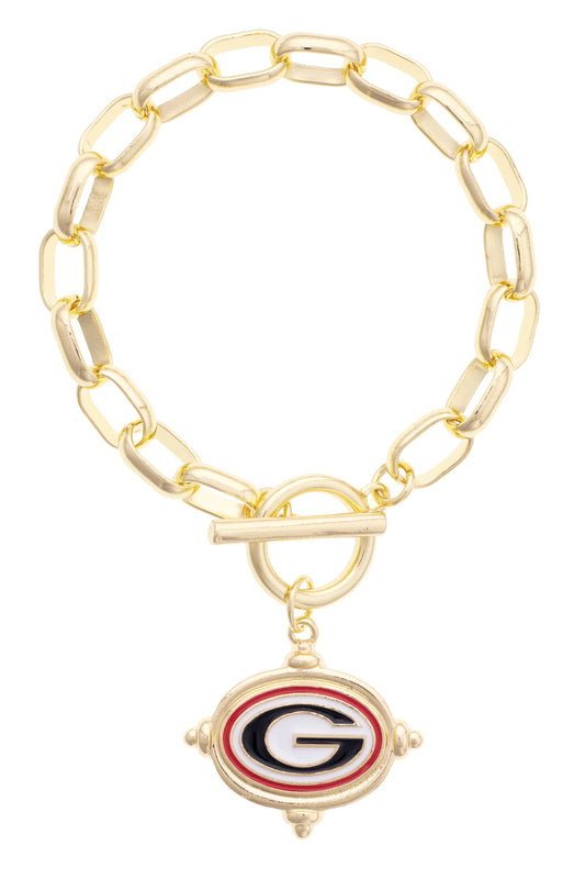 Canvas Style - Georgia Bulldogs Logo Intaglio Bracelet