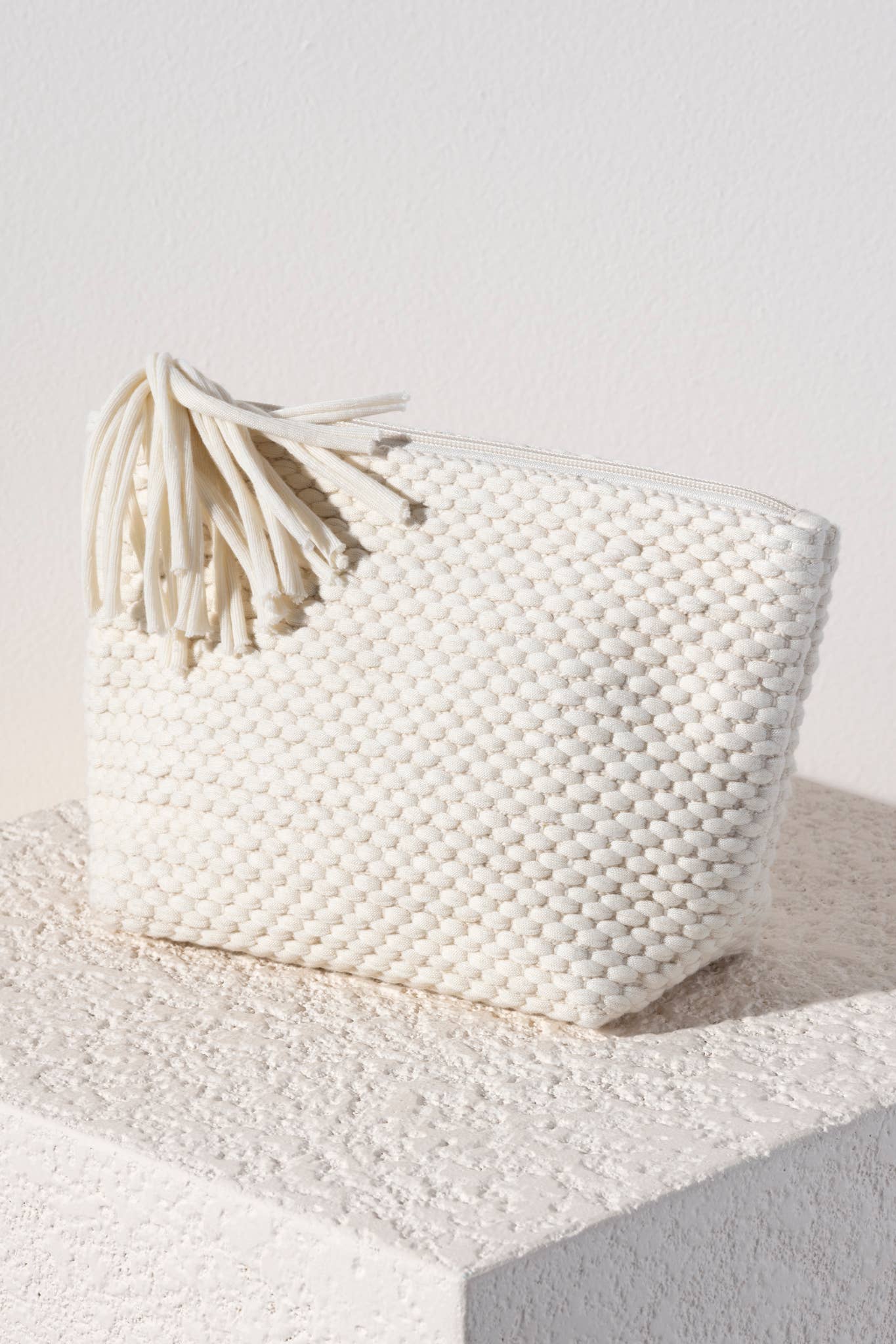 Shiraleah - MAVIS ZIP POUCH: Ivory