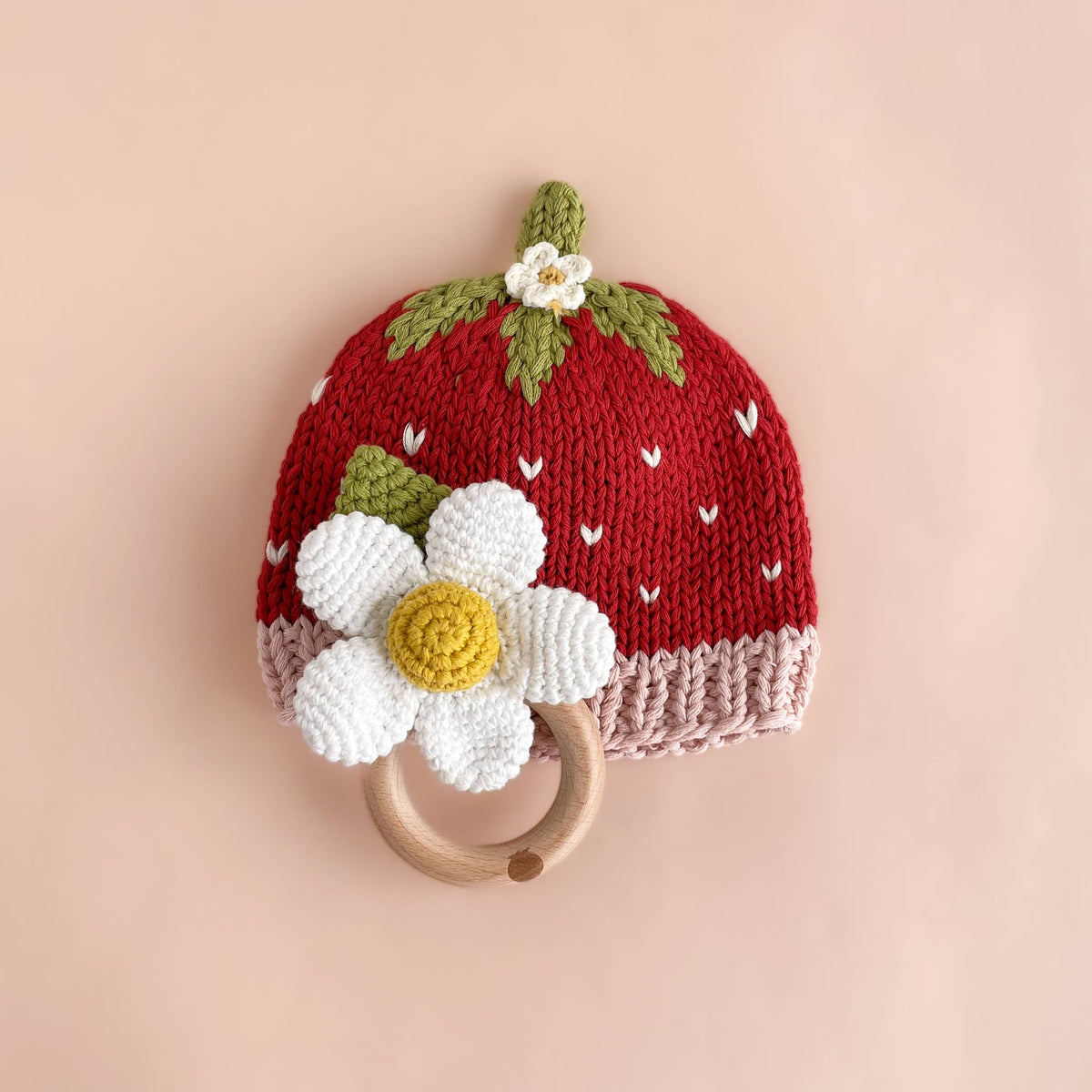 The Blueberry Hill - Cotton Strawberry Beanie Baby Girls Hat Clothing Summer Gift