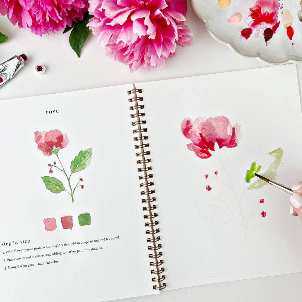 emily lex studio - Flowers watercolor workbook