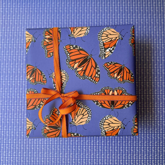 Ballard & Prescott - Monarch Butterfly Wrapping Paper: Single Sheets (Case of 3 Sheets)