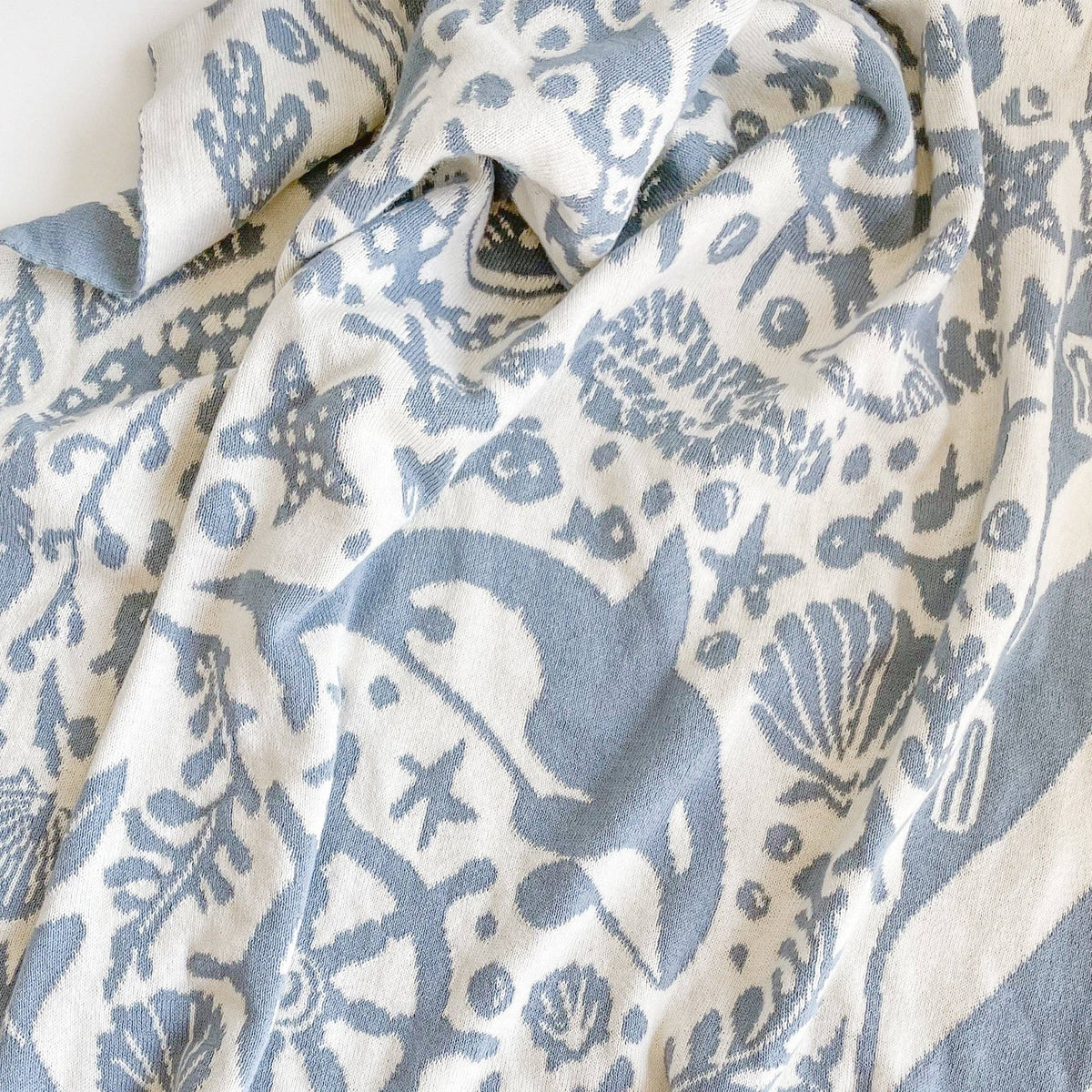 The Blueberry Hill - Blanket Nautical Summer Ocean Organic Cotton Baby Gift