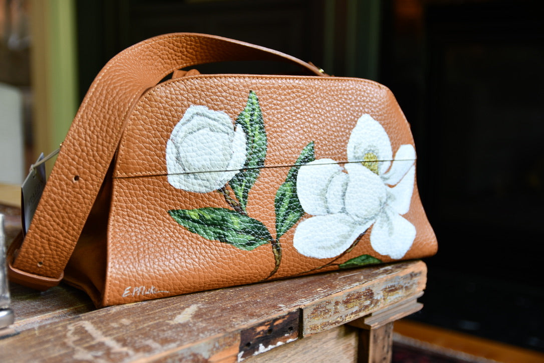 Hand Painted Magnolia Bag