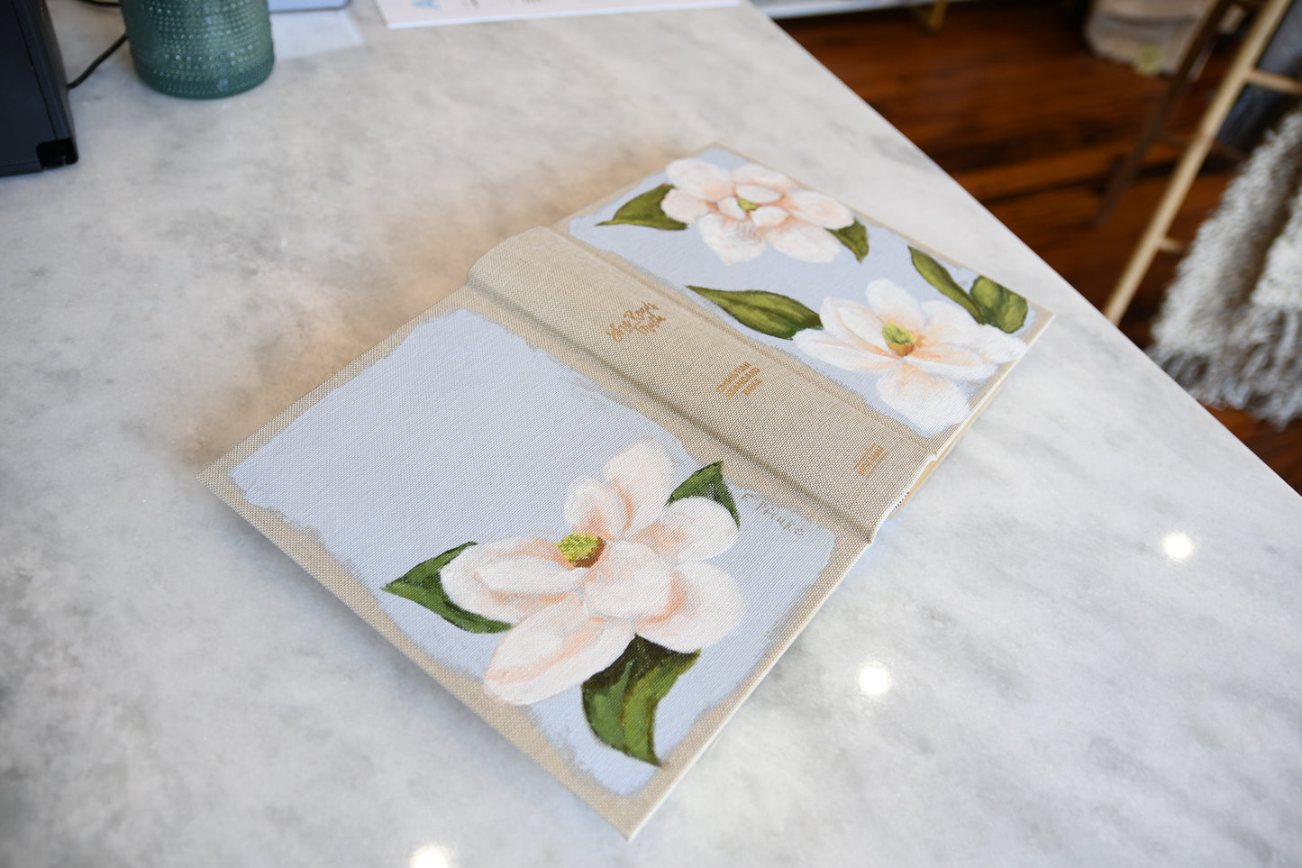 Hand painted Bible - Southern Magnolias