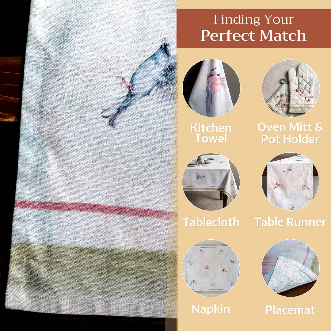 Maison d'Hermine - Design in Every Thread - Apron 100% Cotton - Spring/Summer - Flying Birds
