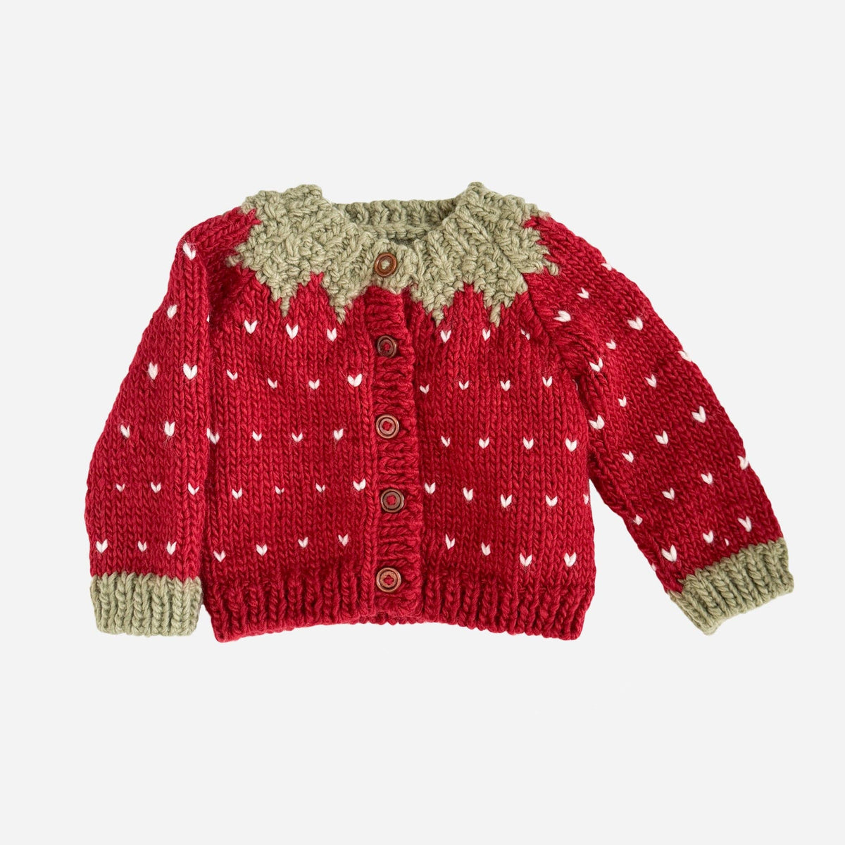 The Blueberry Hill - Strawberry Cardigan Baby Kids Sweater Winter Girls Clothing