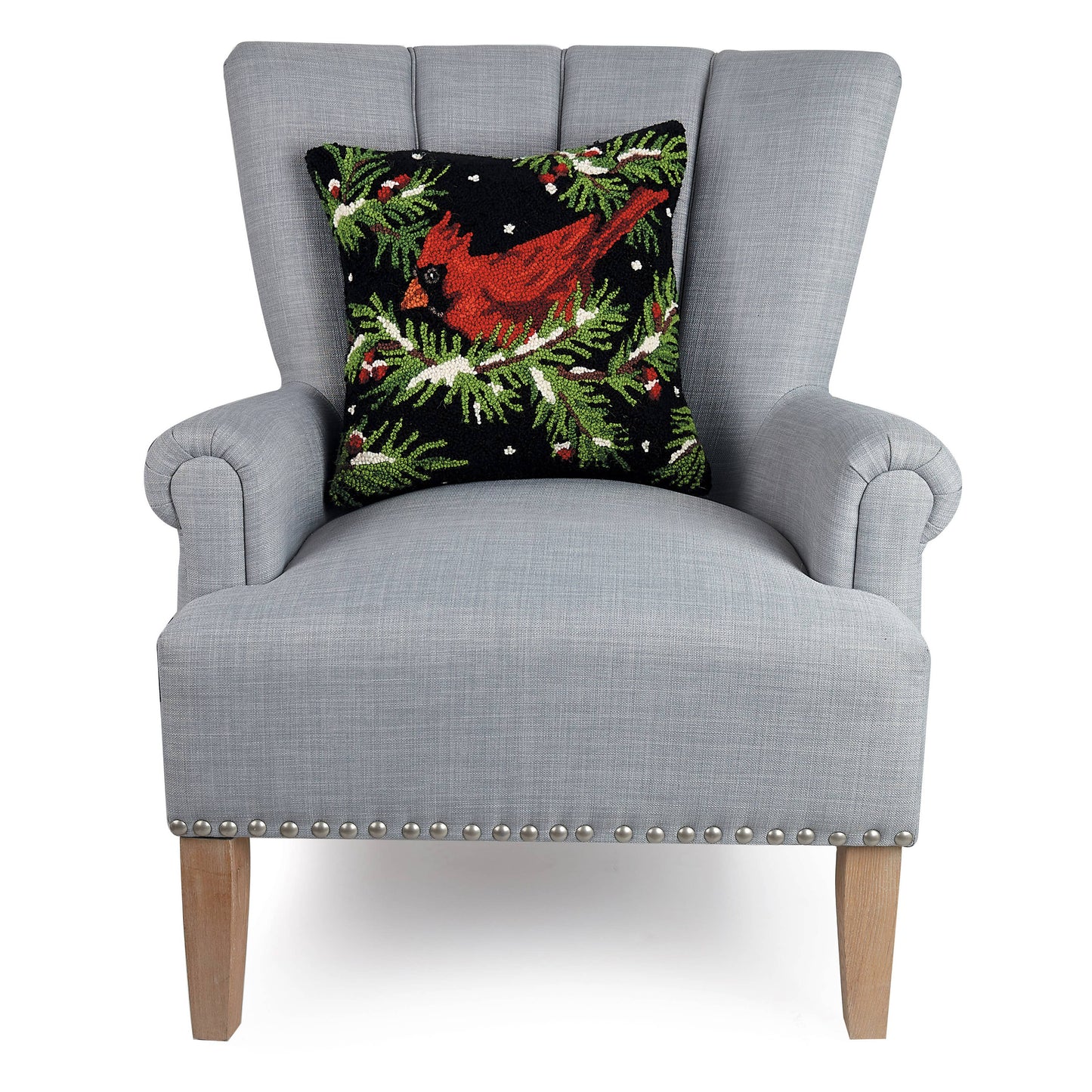 Peking Handicraft - Holiday Cardinal Hook Pillow - Christmas