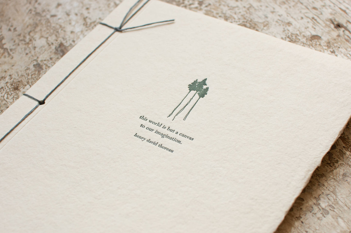 Oblation Papers & Press - Henry David Thoreau Handmade Paper Inspiration Journal