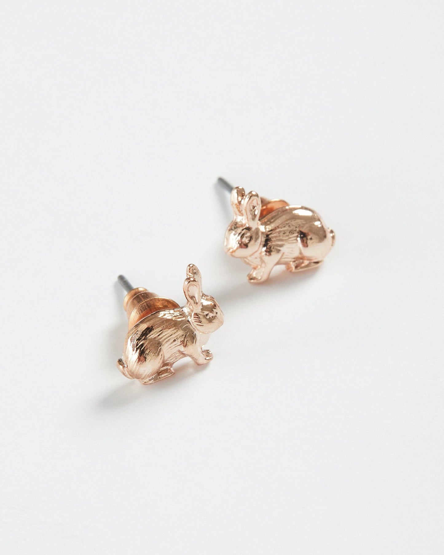 Fable England - Rose Gold Rabbit Stud Earrings: Matchbox