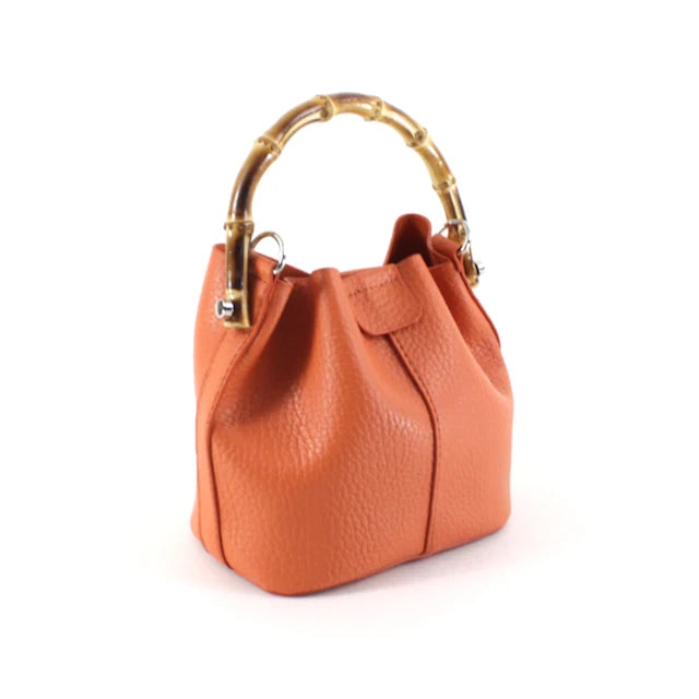 Bamboo Handle - Orange (Microfiber Leather)
