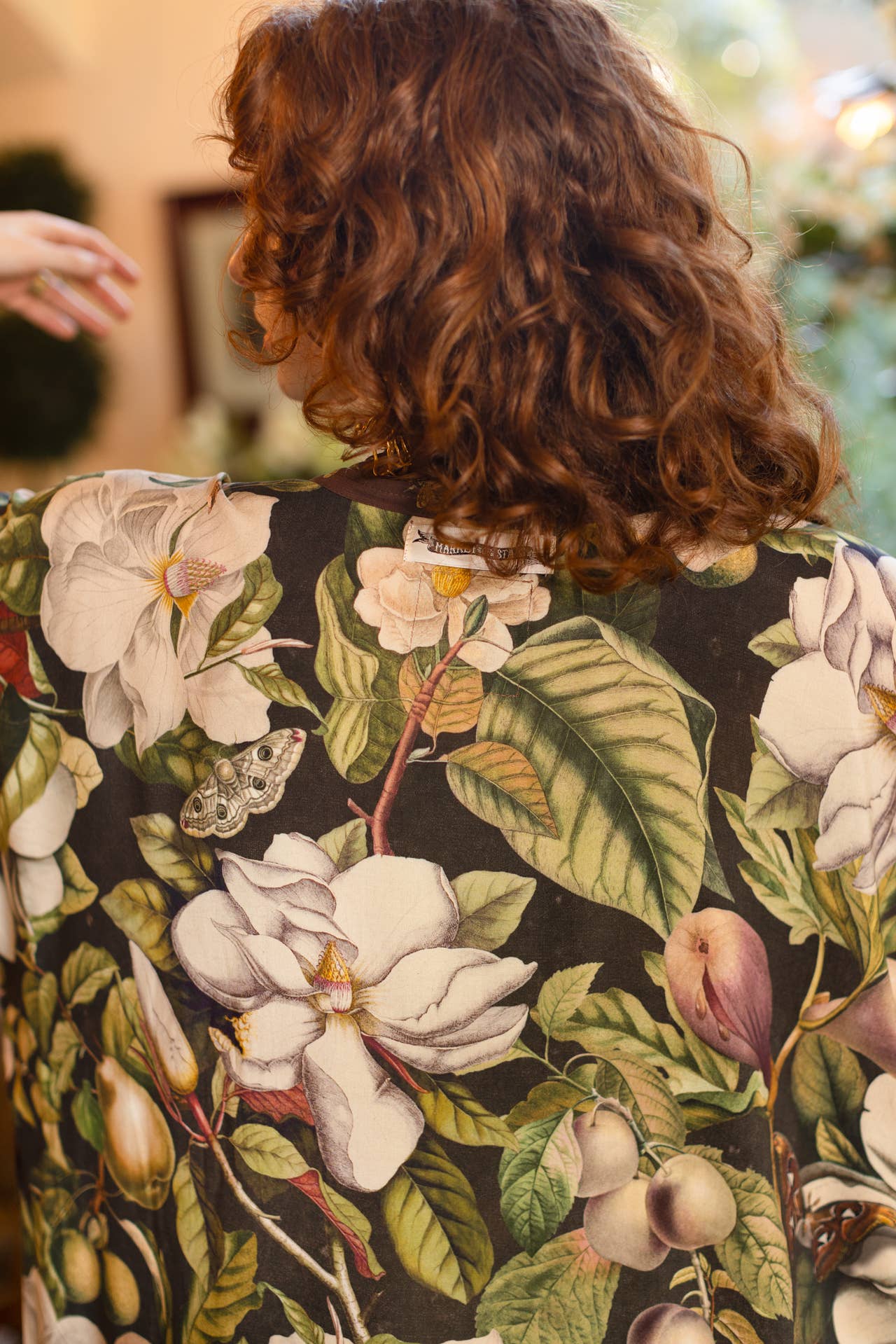 Market of Stars (USA) - Fleur De Lune Opera Duster Kimono Robe w/ Florals & Bees